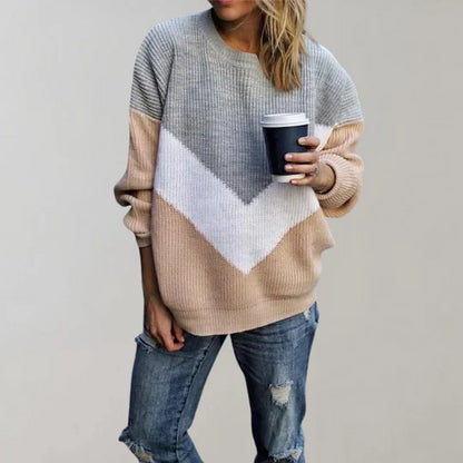 Hanne - Damen Pullover Groß Größe Modern - IdealeKleiden