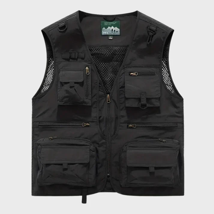 Gilet cargo homme respirant multipoches