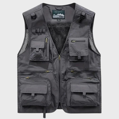 Gilet cargo homme respirant multipoches