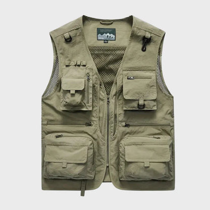 Gilet cargo homme respirant multipoches