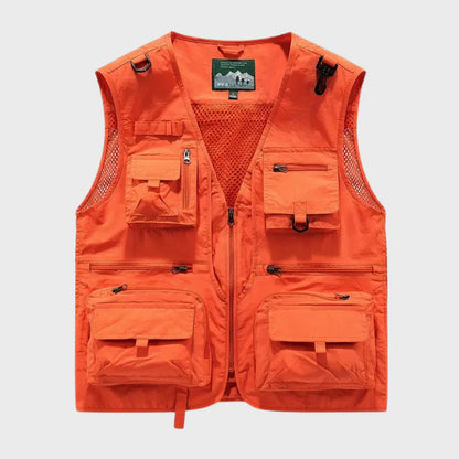 Gilet cargo homme respirant multipoches