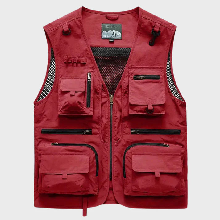 Gilet cargo homme respirant multipoches