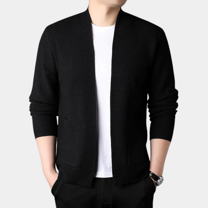 Robe tendance coupe ajustée, ouverte sur le devant avec poches