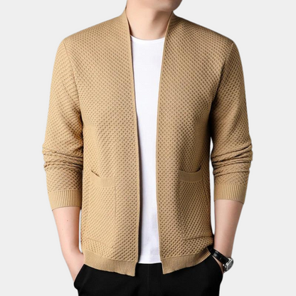 Modisches Kleid Slim Fit Offener Vorderteil mit Taschen - IdealeKleiden