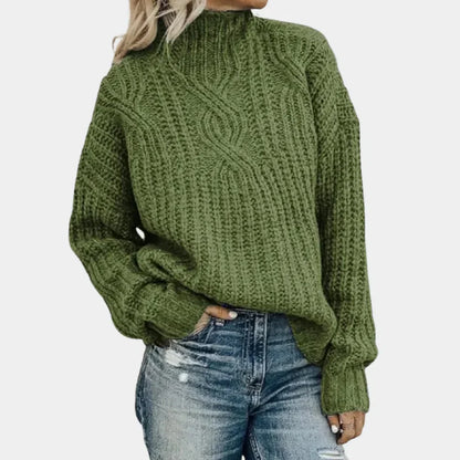 Damen Strickpullover Weich Violet - IdealeKleiden