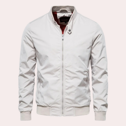 Veste d'été pour homme Col montant Fermeture éclair