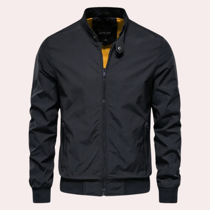 Veste d'été pour homme Col montant Fermeture éclair