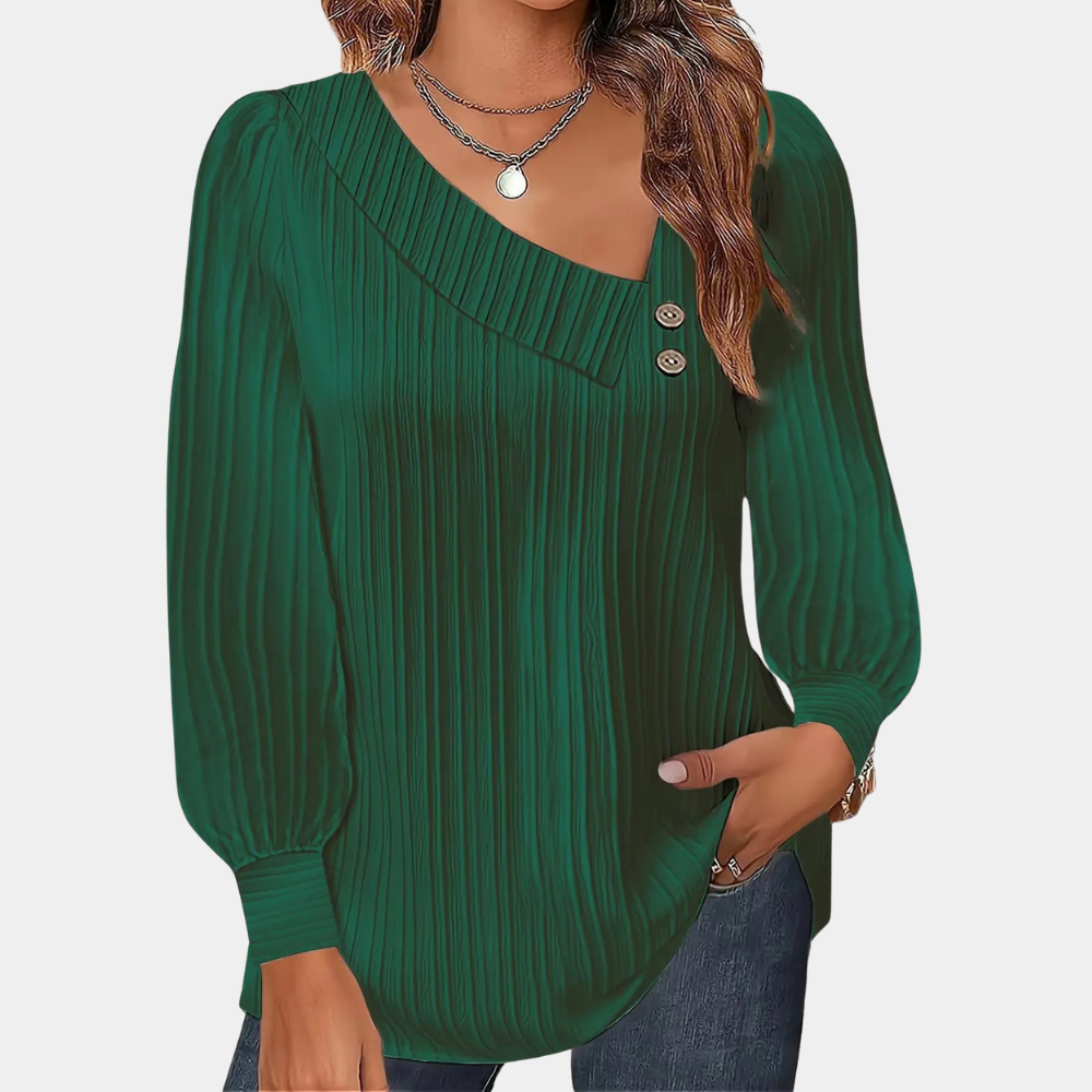 Blouse femme côtelée Confort moderne