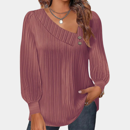 Blouse femme côtelée Confort moderne