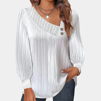 Blouse femme côtelée Confort moderne