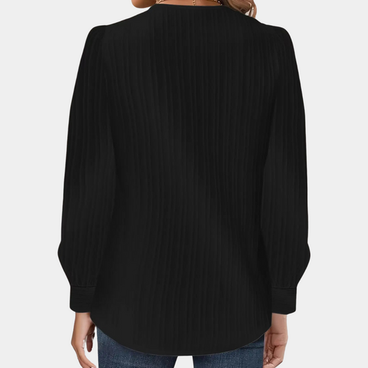 Frauen Bluse Rippstrick Modern Komfort - IdealeKleiden