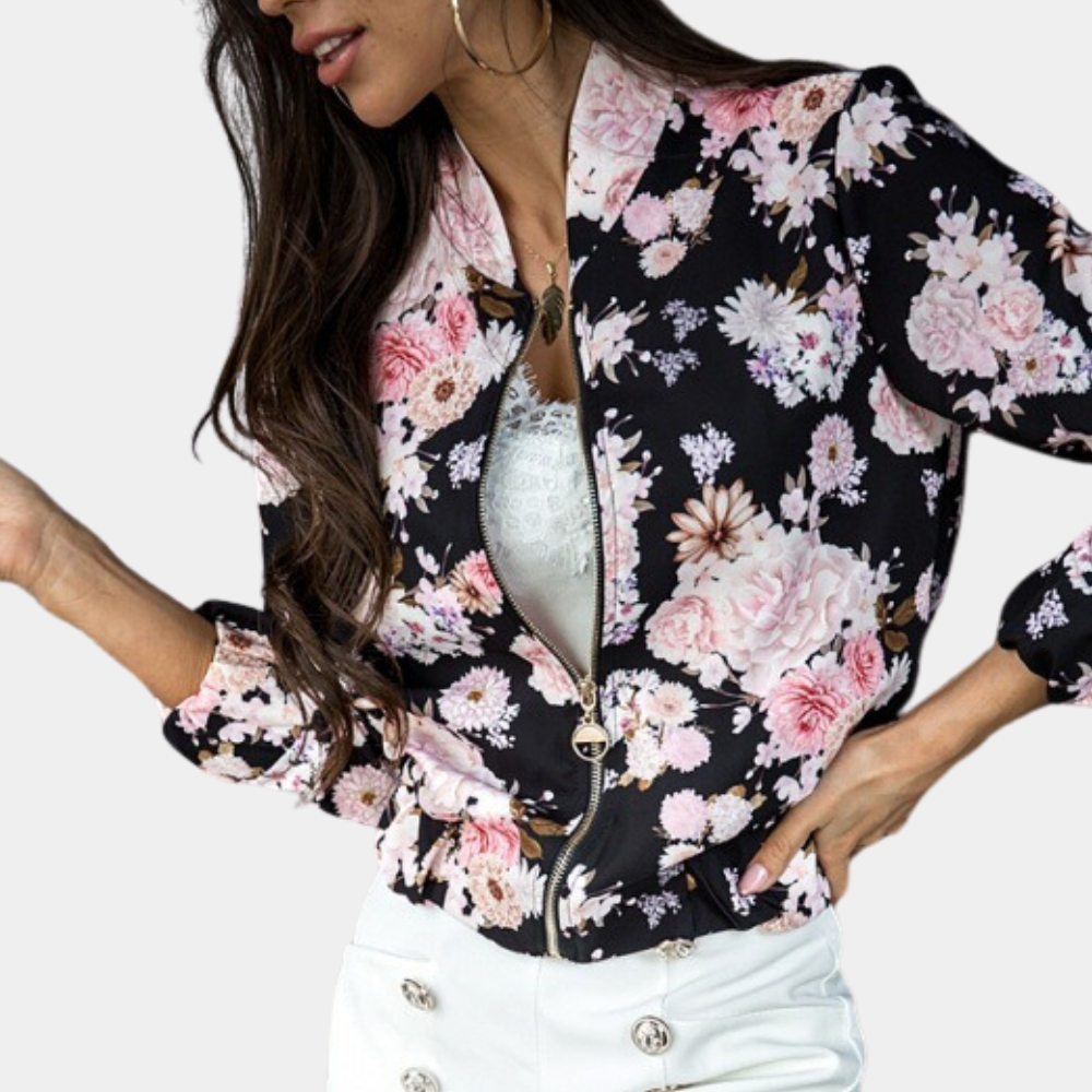 Blouson aviateur imprimé Coupe zippée intégrale