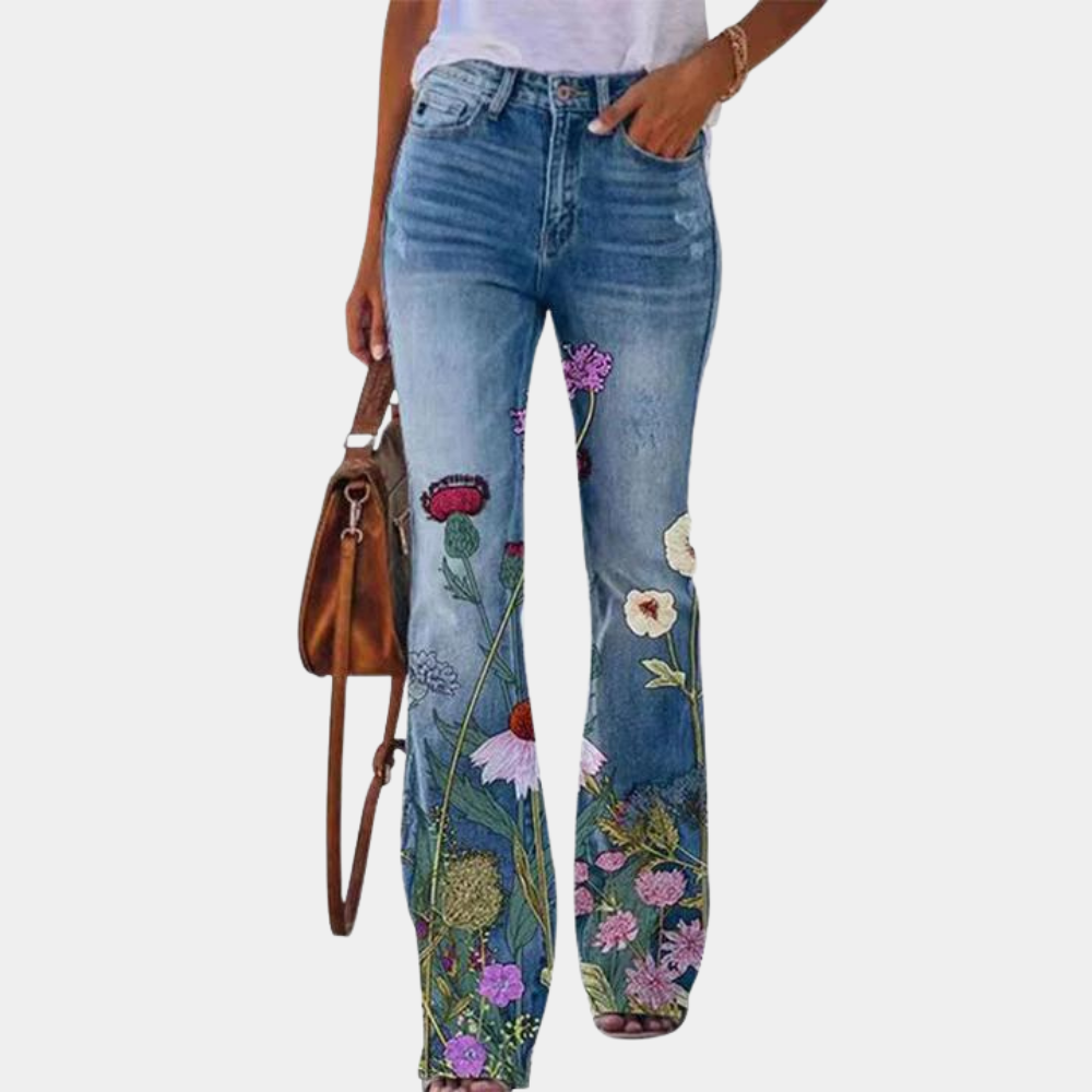 Jeans femme moderne avec boutons stylés