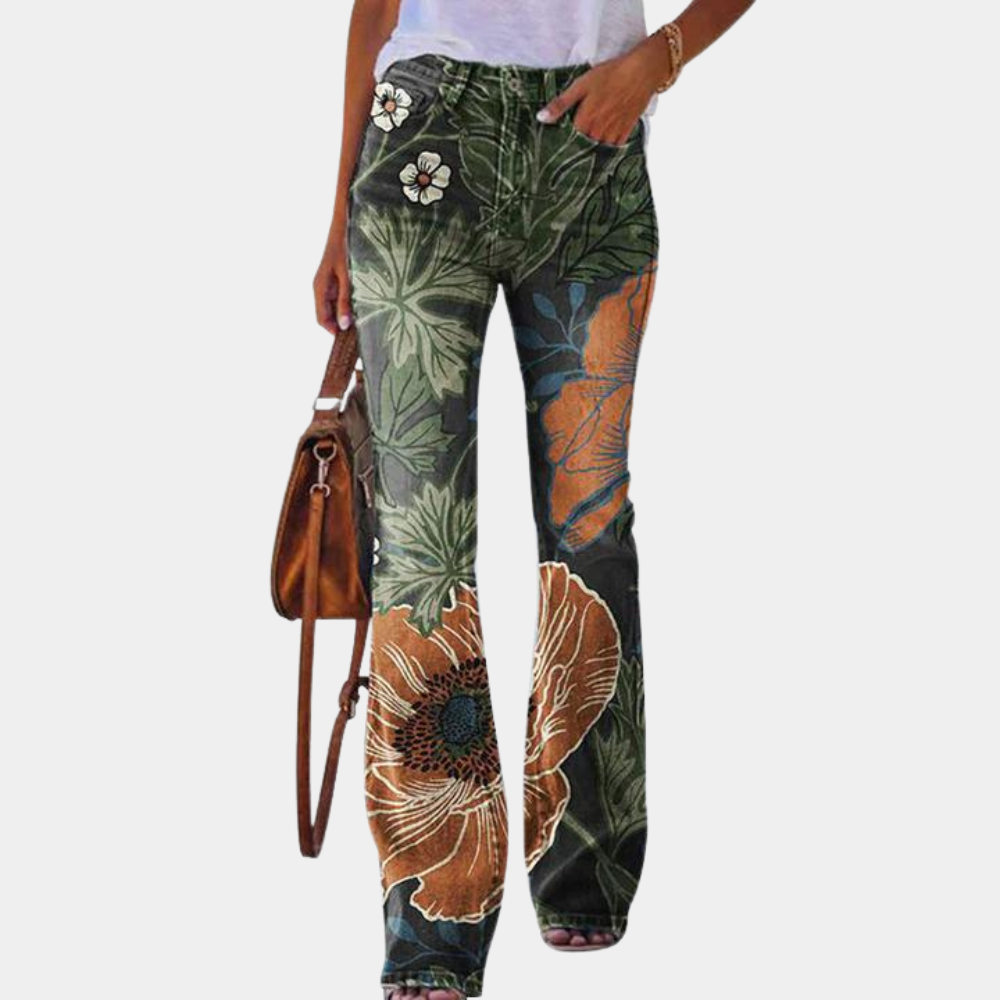 Jeans femme moderne avec boutons stylés