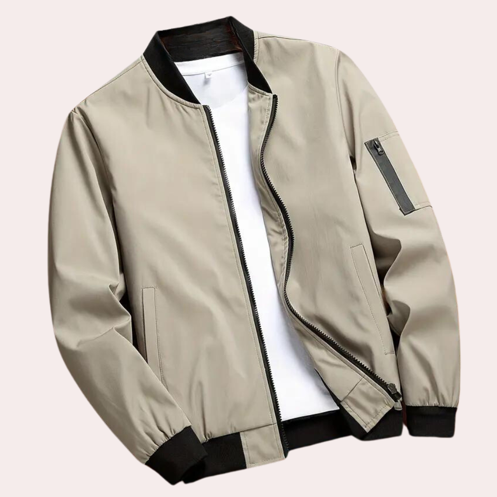 Blouson léger avec poches et bords-côtes