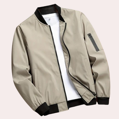 Blouson léger avec poches et bords-côtes