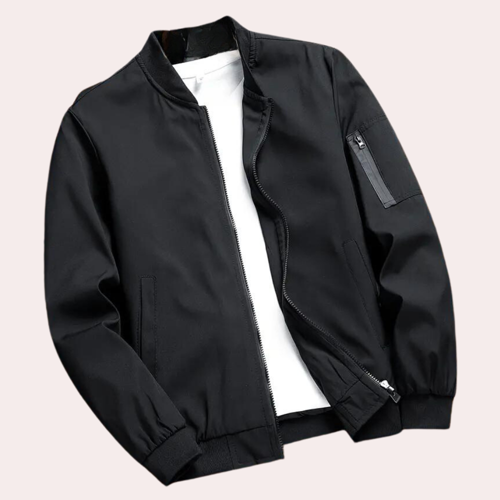 Blouson léger avec poches et bords-côtes