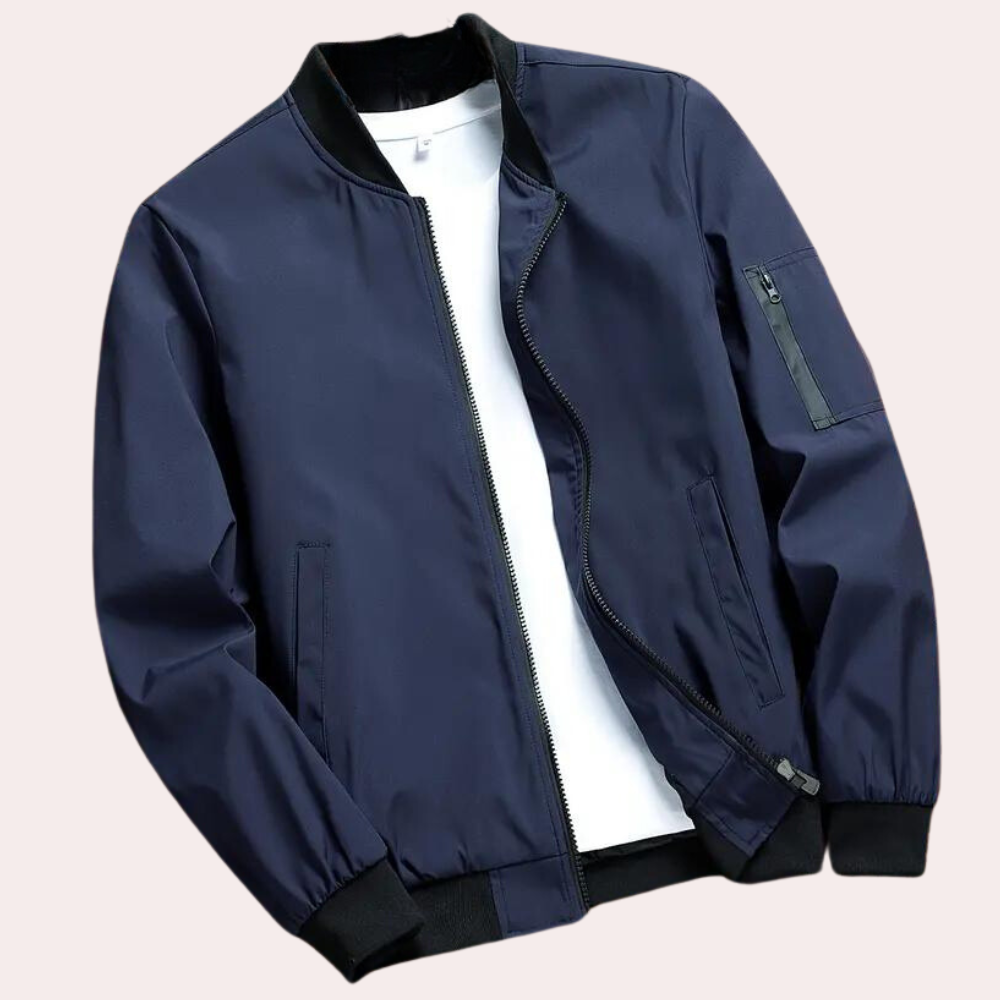 Blouson léger avec poches et bords-côtes