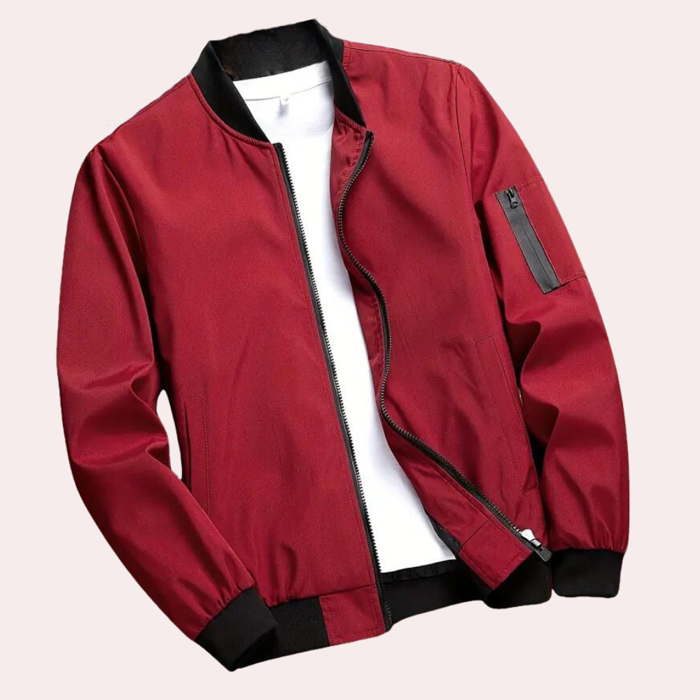 Blouson léger avec poches et bords-côtes