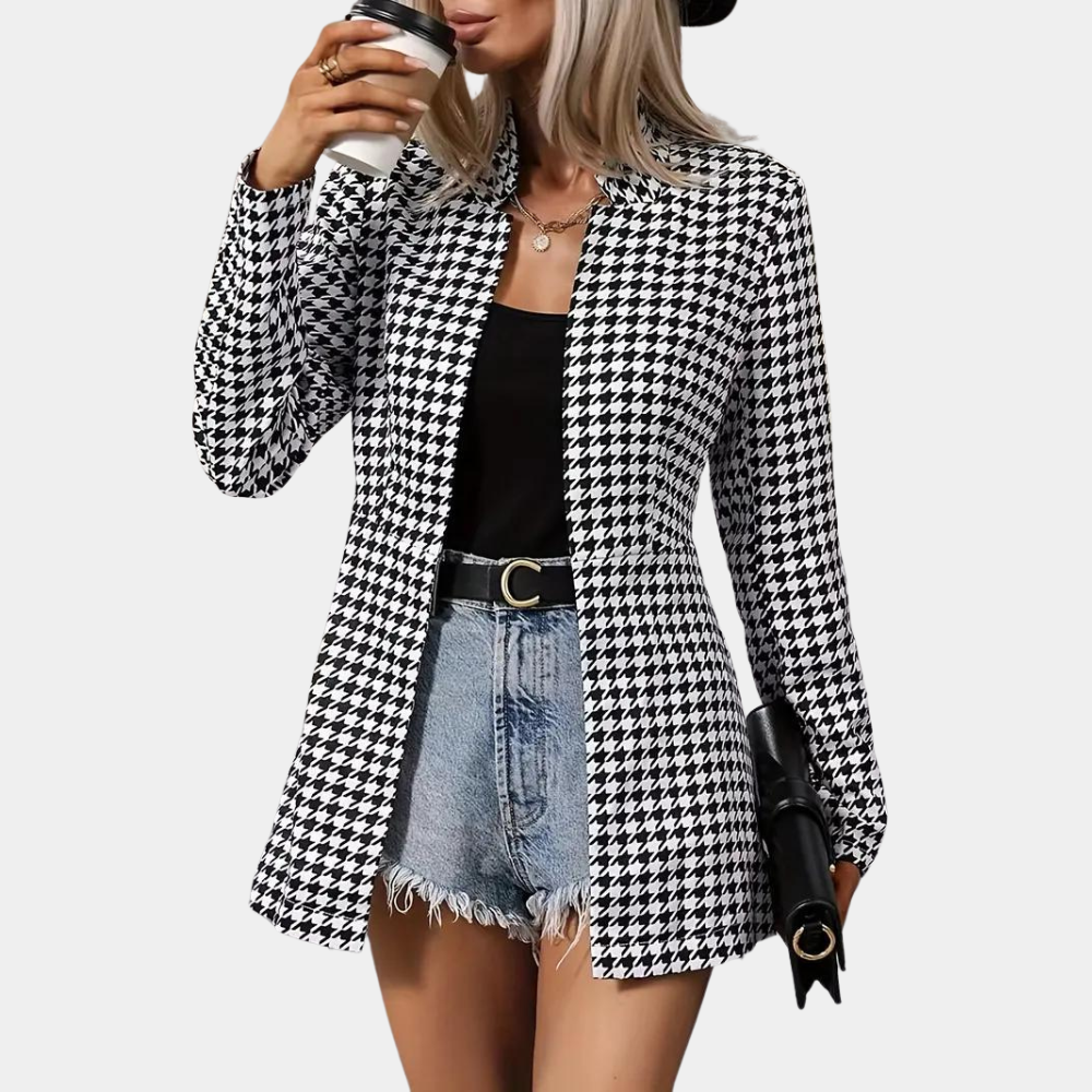Blazer Élégant Long Tendance Ouvert