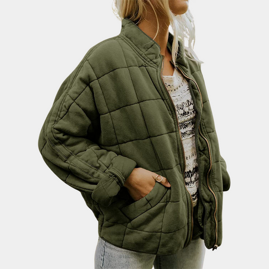 Warme Quiltjacke mit Taschen - IdealeKleiden