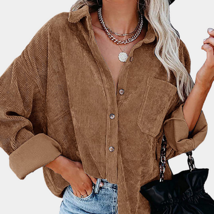 Veste femme automne velours côtelé Tendance