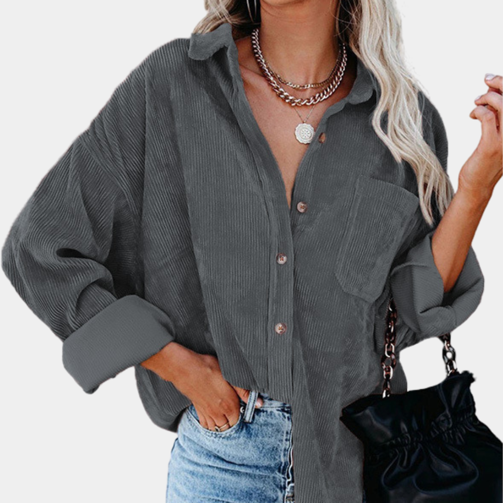 Veste femme automne velours côtelé Tendance