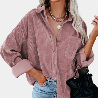 Veste femme automne velours côtelé Tendance