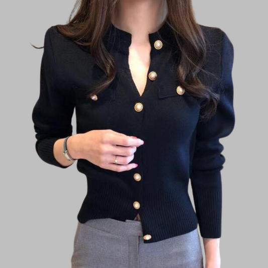Damen Strickcardigan Elegantes Design Herbst - IdealeKleiden