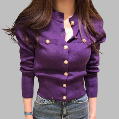 Cardigan tricoté pour femmes Design élégant Automne
