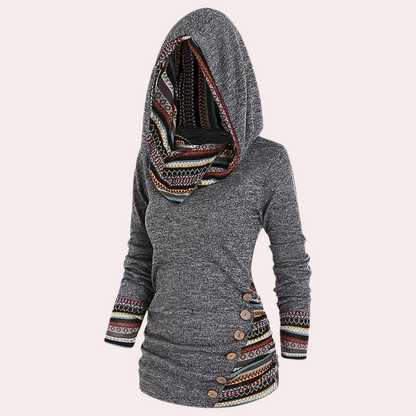 Pull d'automne pour femme, style tendance à capuche