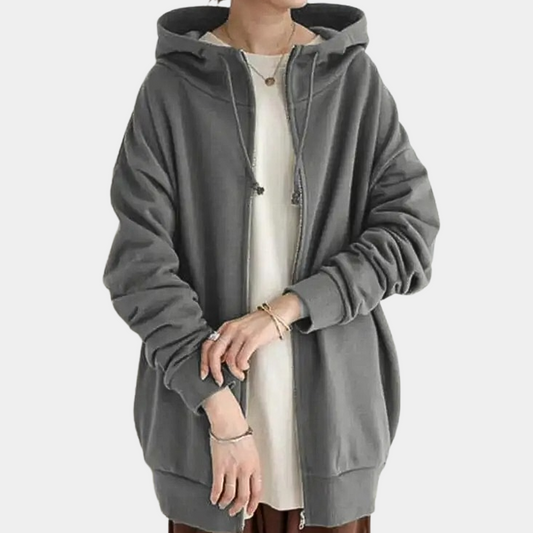 Herbst Hoodie Frauen Reißverschluss Sweatshirt - IdealeKleiden