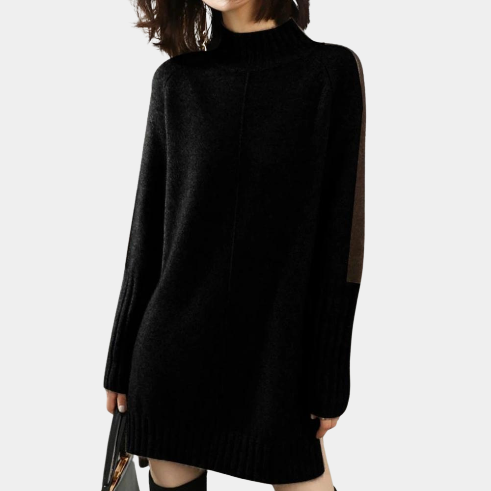 Pull élégant pour femme, long et classique