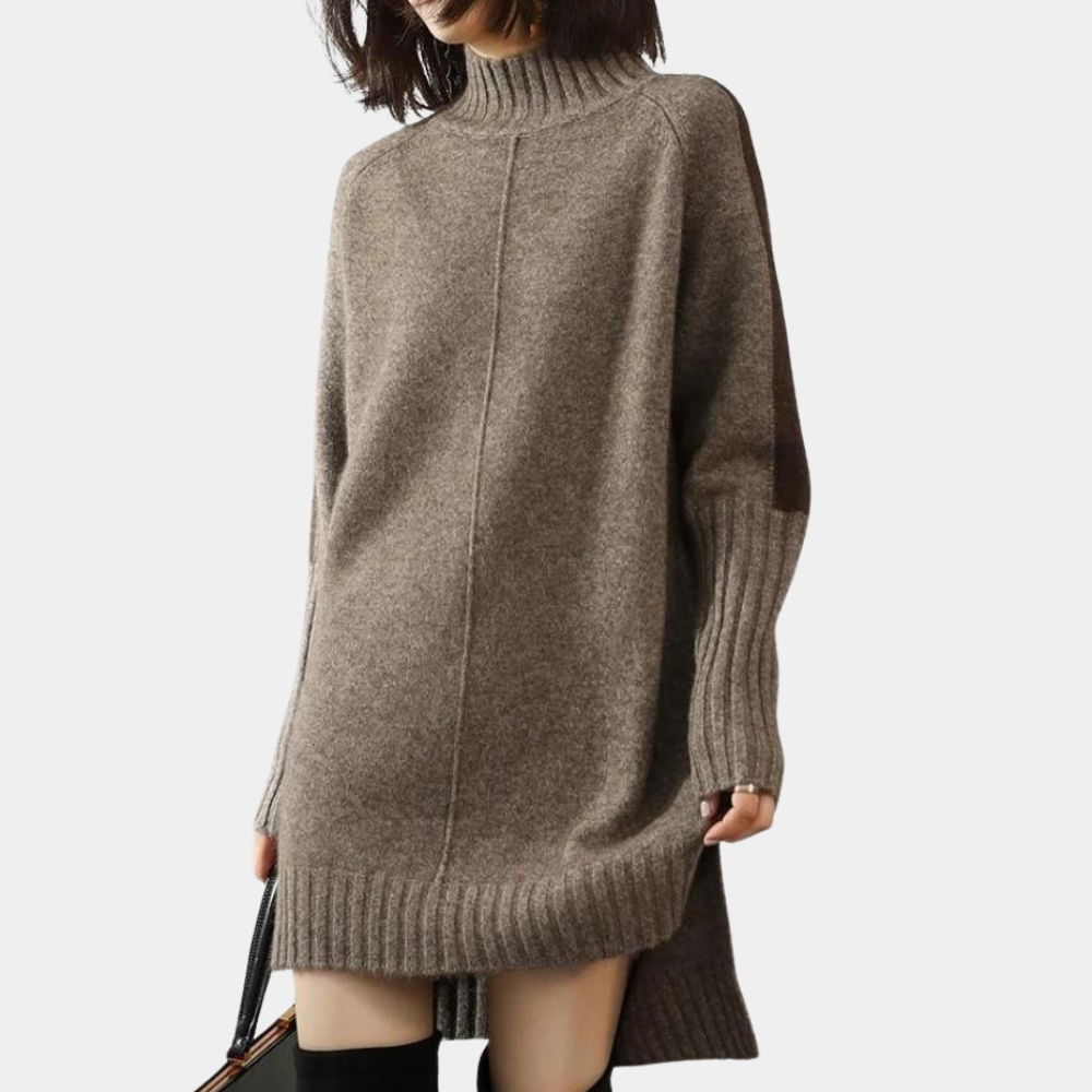 Pull élégant pour femme, long et classique