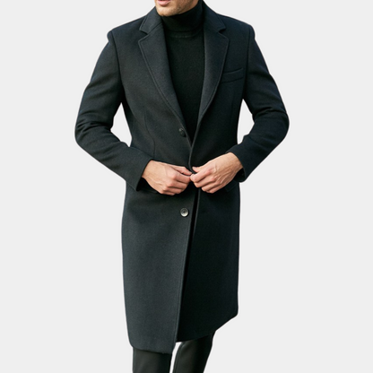 Trench-coat sur mesure pour femme, long, élégant, en mélange de laine