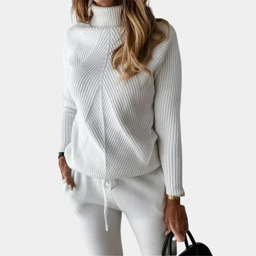 Ensemble tricoté 2 pièces tendance pour femme