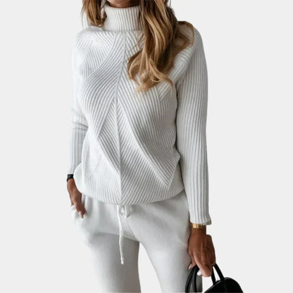 Ensemble tricoté 2 pièces tendance pour femme
