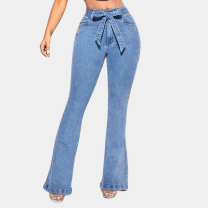 Jean large femme très élastique pour un confort maximal
