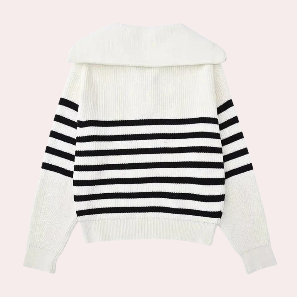 Pull Femme Élégant Fermeture Éclair Moderne