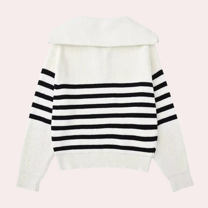 Pull Femme Élégant Fermeture Éclair Moderne