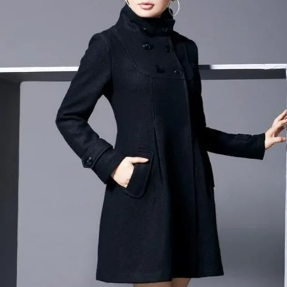 Élégante veste d'hiver pour femme avec poches