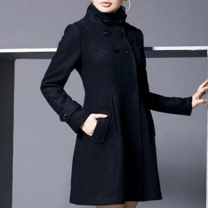 Élégante veste d'hiver pour femme avec poches
