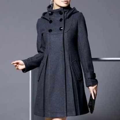 Élégante veste d'hiver pour femme avec poches