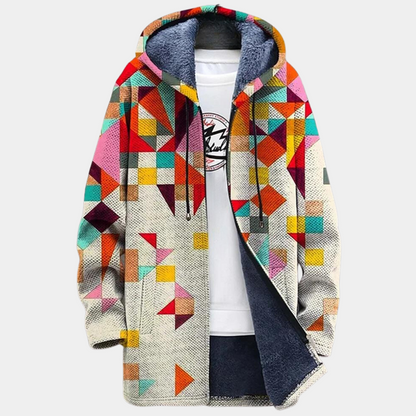 Gilet homme élégant color-block rétro