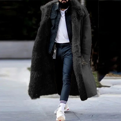 Veste de luxe en peau de mouton retournée, élégante, pour femme, noire