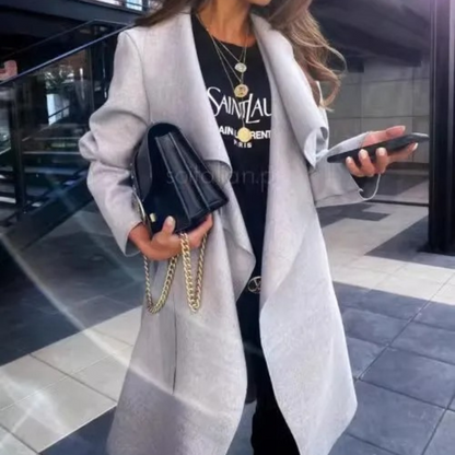 Grand manteau d'hiver pour femme style à volants automne