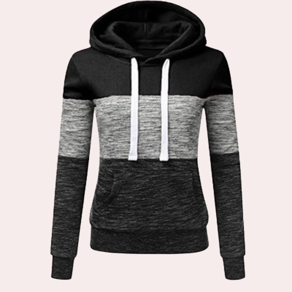 Pull confortable et coloré à capuche pour femme