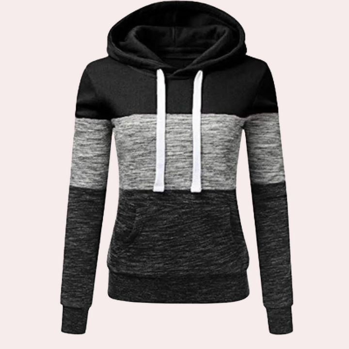 Pull confortable et coloré à capuche pour femme