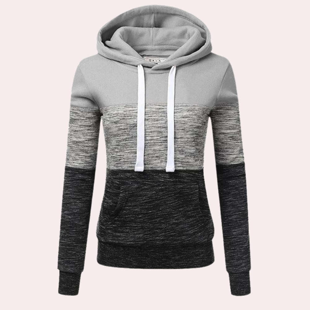 Pull confortable et coloré à capuche pour femme