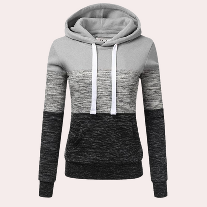 Pull confortable et coloré à capuche pour femme